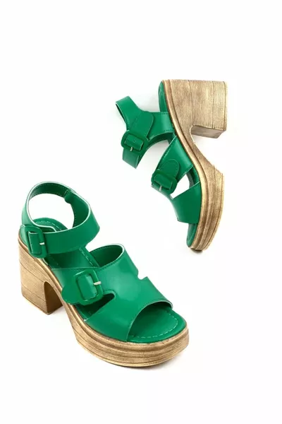 Onl Kadın Yeşil Hennd Ortopedik Yüksek Taban Yüksek Topuk Sandalet Lucest Yeni