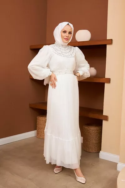 Icon Evening Dress - White