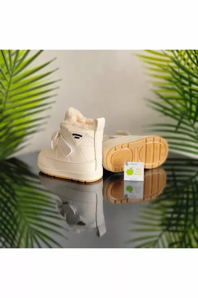 الفراء الصوفي داخل التشريحية الفيلكرو الطفل الاطفال الاحذية الشتوية حجم الحذاء الرسم البياني في الصورة الأخيرة.