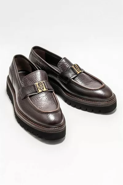 Coffee Leather Men's Classic Loafer