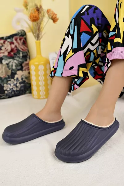 Toffy داخلي داخلي الصوفي للجنسين منزل النعال الشتاء النعال للماء