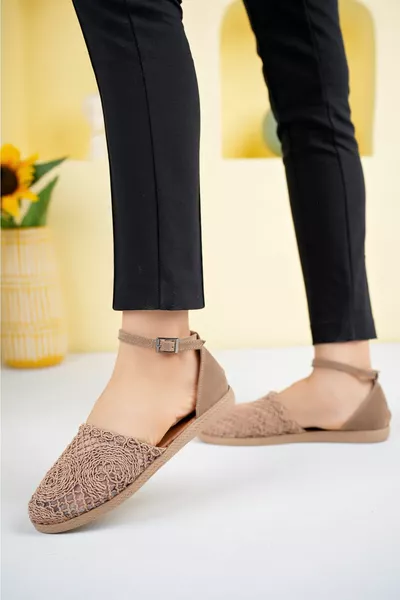 مانيبي محبوك محبوك صنادل نسائية صيفية