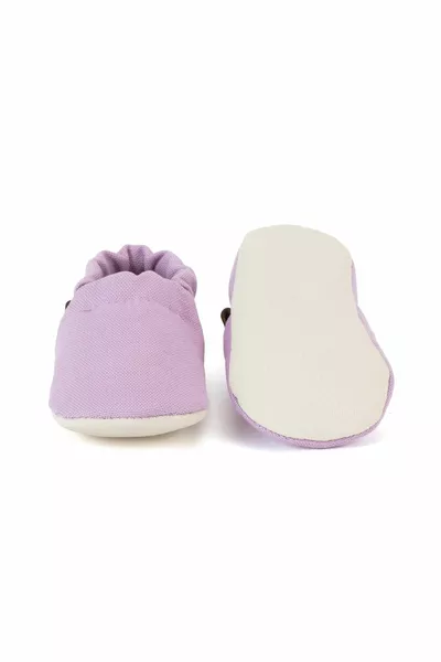 Lilac Oeko-tex Cotton Baby Booties