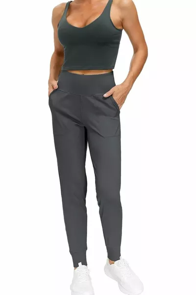 Женские йоги с высокой талией Беговые тренировки Джоггеры Легкие спортивные штаны