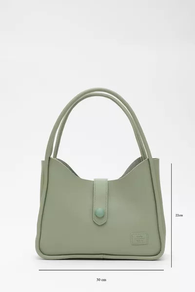 Mint Green  Кожаная косметичка на пуговицах с рукавом и плечом с рукавом и плечом E: U: G: