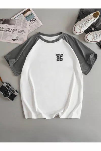 Unisex Brooklyn  bedrucktes Oversize-T-Shirt mit Raglanärmeln