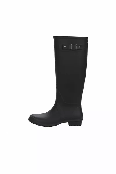  أحذية المطر السوداء النسائية بويرا