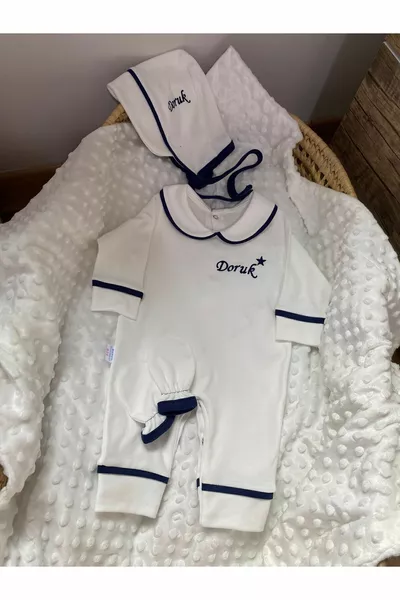 Named Newborn Hospital Outlet 3-delige overallset