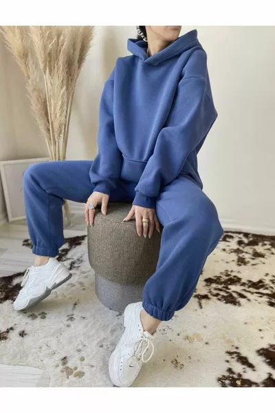 Set tuta unisex con cappuccio doppio