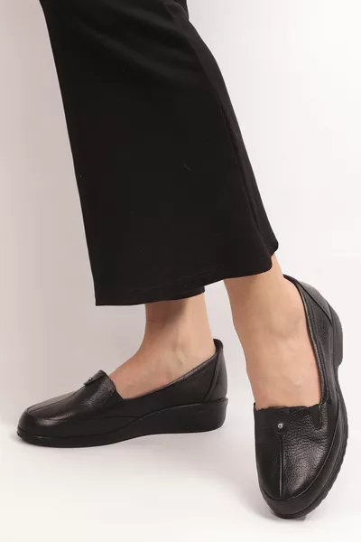 Echtes Leder Täglicher Gebrauch Stone Mom Schuhe