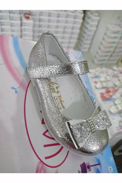 Zilveren Baby Glanzende Ballerina's