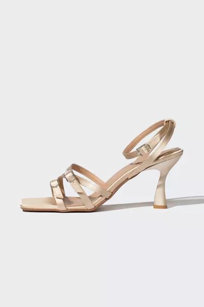 Damen High Sole Slip On Sandalen sm