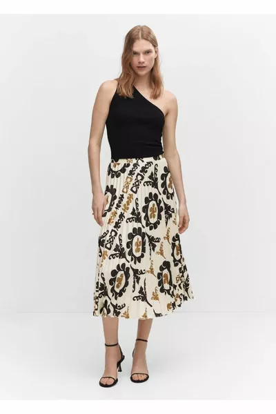 Jupe plissée à motifs