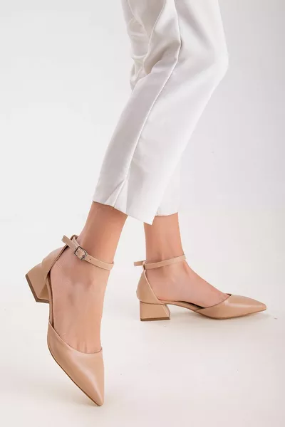 Casual zomerschoenentas voor dames Combinatie Nude