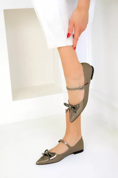 البلاتين براءات الاختراع الجلود النسائية الباليه الشقق 