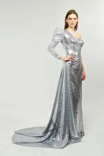 Aydilge Graues Abendkleid