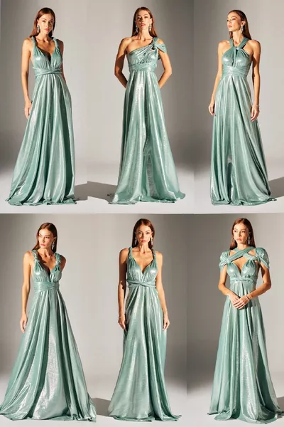 ROBE ÉVASÉE KATE MULTIWAY BRONZE