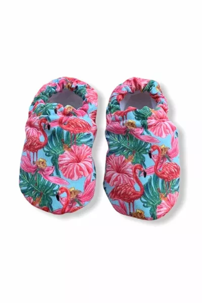 Bottines pour bébé à motifs flamants roses