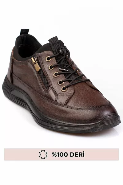 جلد طبيعي ، بدون دانتيل ، مخيط ، أحذية رياضية رجالية شتوية جلدية