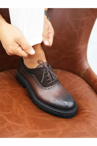IBAY COFFEE BARON CHAUSSURES DÉCONTRACTÉES EN CUIR VÉRITABLE POUR HOMMES