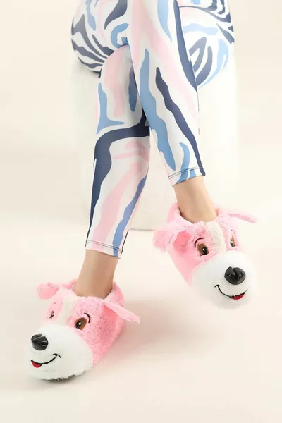 Modafrato DOG Plush Unisex Animal Panduf House Shoes Pufidik