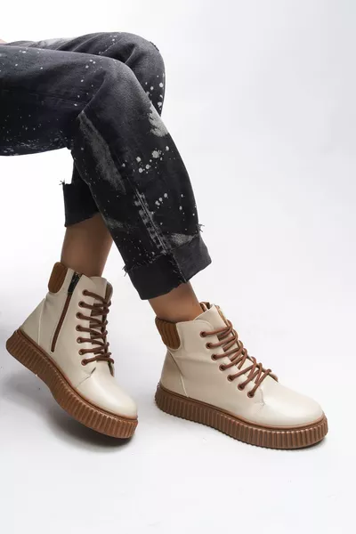 Dhaeleth أحذية نسائية  بيج تان