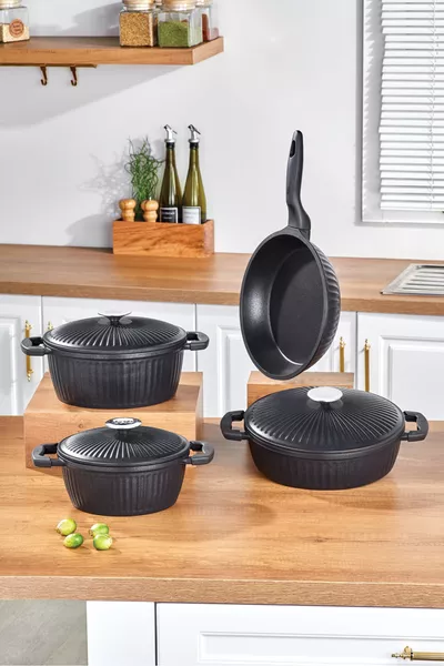 Valeriya Gietijzeren Deksel 7-Delige Gietijzeren Pannenset