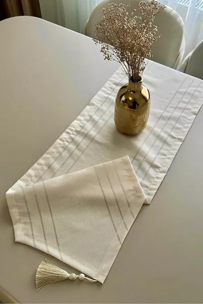 Lara Runner Örtüsü Sütlü Kahve 