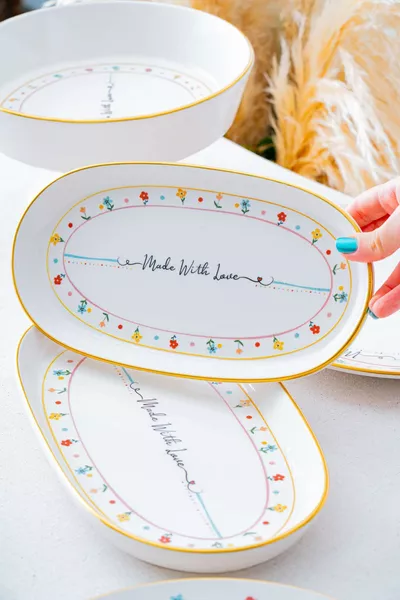 Livaldi 3-Piece Boat Plate Set