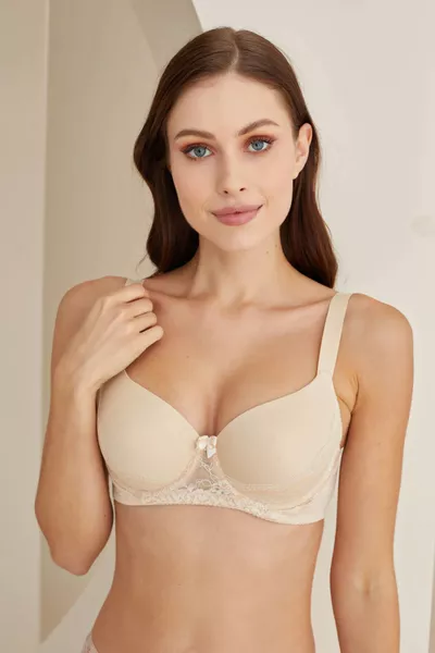 حمالة صدر سميكة بدون دعم، مزودة بأسلاك وحشوة، بكاميرات عريضة من NBB 