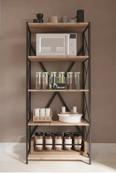 Oven Metal Kitchen Shelf Material Cabinet 5-Tier Microwave Oven Rack Multi-Purpose Cabinet Shelf Cm