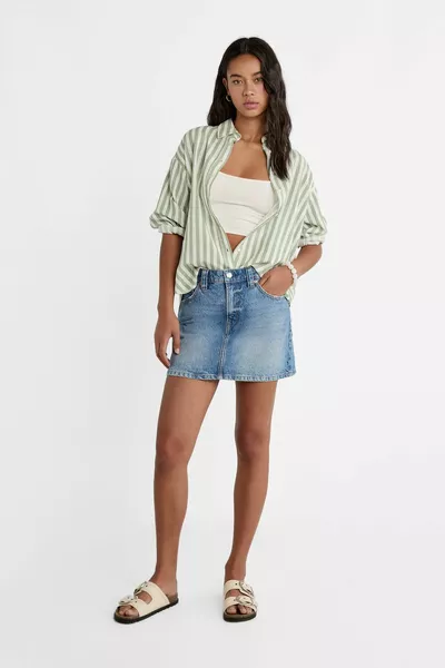 قميص مزيج الكتان