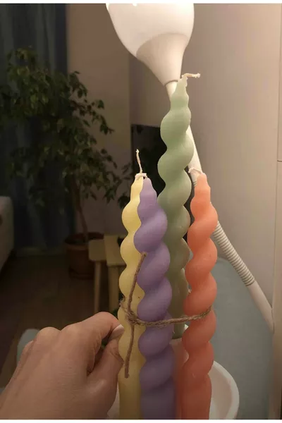 Bougeoir décoratif à spirale quadruple