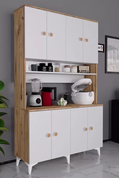 Urla Кът за кафе Многофункционален кухненски килер Шкаф за провизии Атлантически бор