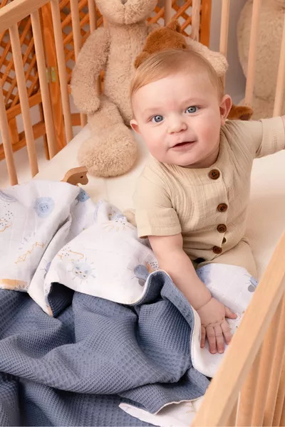 Двуслойно муслиново бебешко одеяло Мултифункционално муслиново покривало Муслиново бебешко покривало