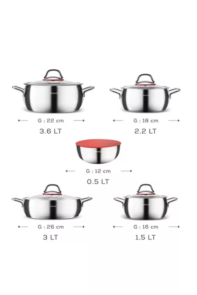 Набор кастрюль с крышками Emirgan XL