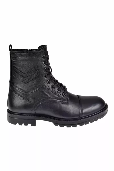 Genuine Leather Postal Men's Boots -m Black