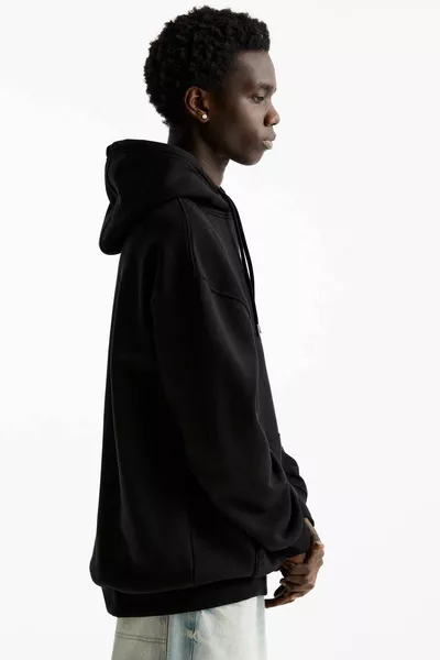 قميص من النوع الثقيل بغطاء للرأس ملون أساسي