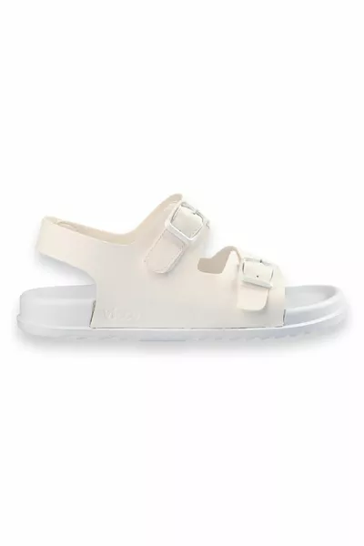 . Filet Phylon Weiße Kinder Sandalen