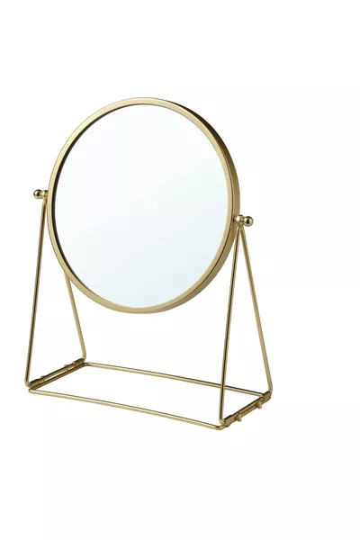 Double-Sided Magnifying Mirror Diameter:  cm Stand Makeup Mirror Table Mirror High Quality