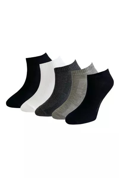 جوارب قصيرة ملونة كاملة، ٥ قطع