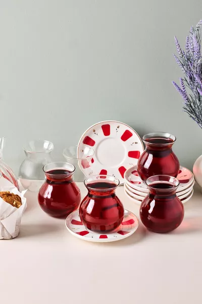 Set da tè in vetro Filiz  pezzi per 6 persone,  ml