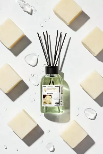 Special Price - White Soap Reed Diffuser Room Fragrance with Bamboo Sticks ( ml) Perfect Choice for Room and Bathroom