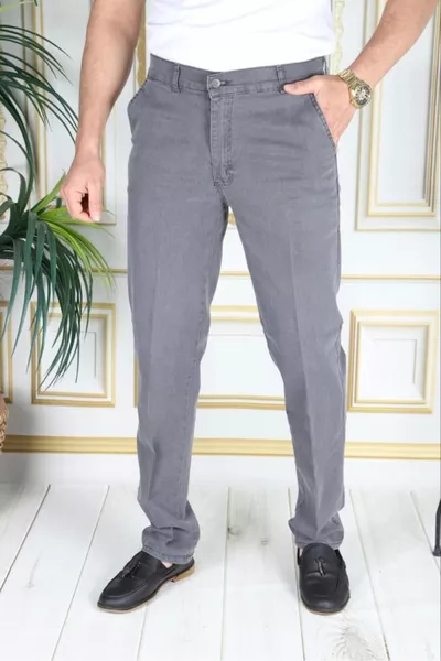 Classic Cut Gray Stretch Men’s Side Pocket Classic Jeans Dad Pants Phantom Jeans By Small