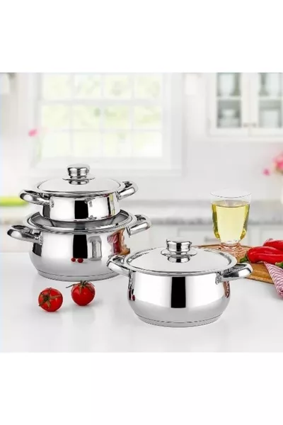 Çakır 6-Piece Cookware Set with Steel Lids