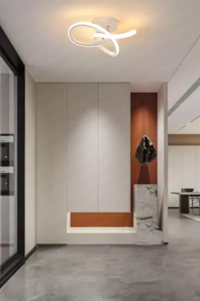 Alen White Modern Ceiling Light Flush Mount White Light Living Room Kitchen Hall LED Chandelier