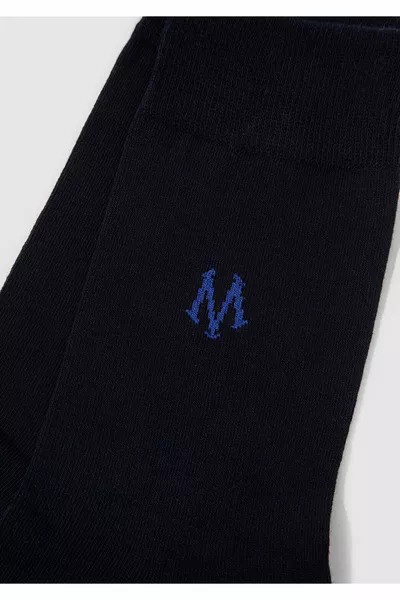 جوارب جورب كحلي بطباعة شعار مختوم 