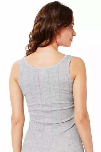 أوزكان  قميص داخلي نسائي مرن سميك ناعم بحمالات