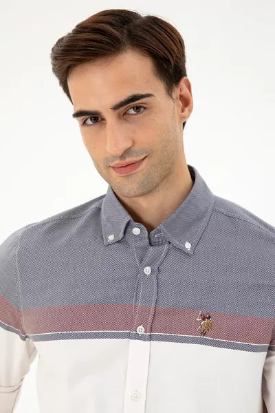 Men's Burgundy Long Sleeve Shirt 