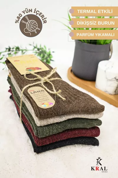 Calze in lana per l'inverno Lambswool (lana d'agnello) termiche senza cuciture per donna